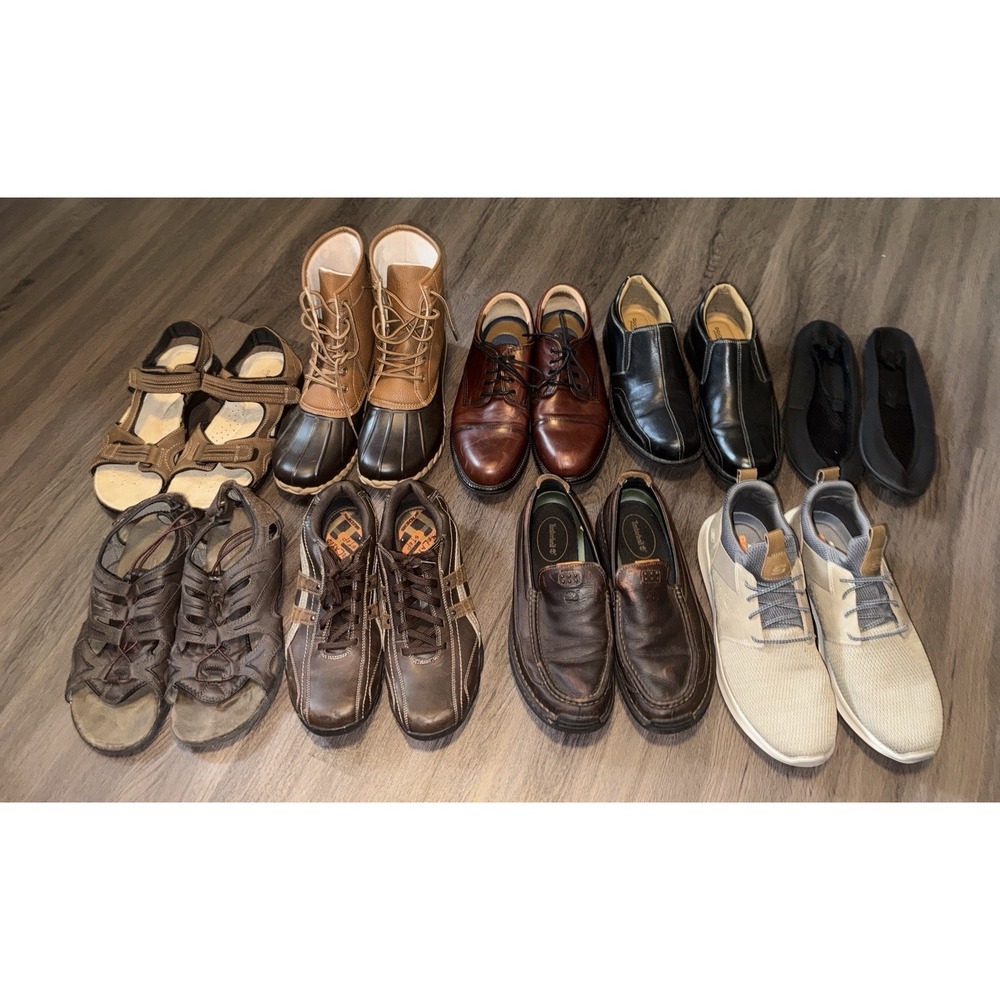 Used Lot of 9 Dress Shoes Boots Sandals Size 12 & 11/12